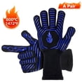 thumbnail image 1 of Generic Heat Resistant BBQ Gloves (1472°F) - Heatproof Oven Mitts for Grilling, Smoking, Firepit - Food Grade Silicone Grip, Long Forearm Protection, Machine Washable, 1 of 8