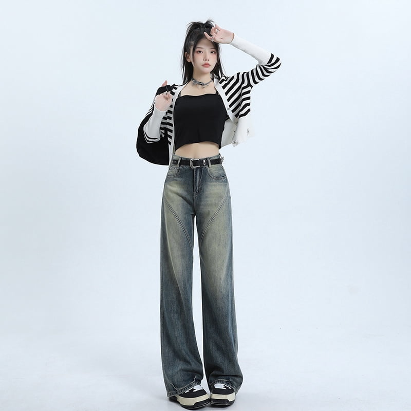 Street Retro Wide Leg Jeans main image 0