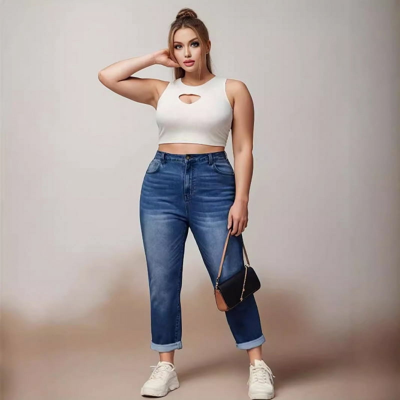 NVFelix 2025 New Summer High Waist Stretch Straight-Leg Jeans For Women -Comforta | ChicGrl