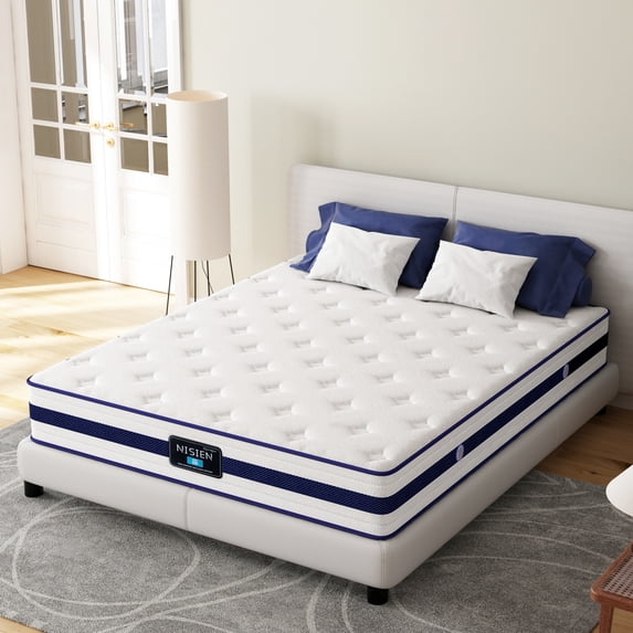 Generic Hybrid King Mattress 12 Inch, King Size Spring Gel Memory Foam Mattress, Medium Firm King Mattresses in a Box