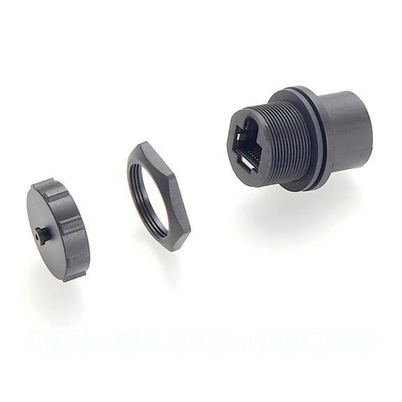 Generic IP67 RJ45 Bulkhead Panel Mount Coupler Feed-Thru Female to Female Shielded Connector Ethernet LAN Pass Through Waterproof Adapte