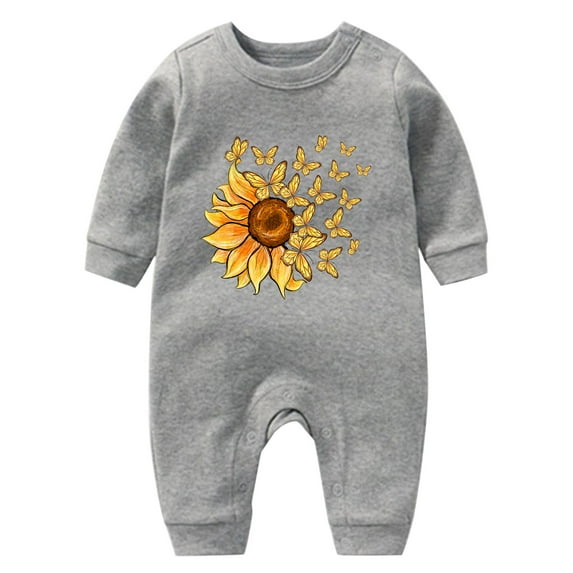 Generic Infant Christmas Bodysuits With Long Sleeves Baby Holiday Long Sleeve Bodysuits Boys And Girls Cartoon Print Long Sleeved Crawl Clothes 1 To 2 Years Old Baby Holiday Themed Footie Pajamas