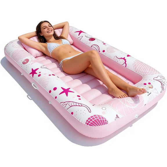 Generic Inflatable Tanning Pool Float with Pillow Extra Large