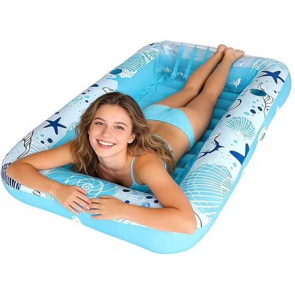 Generic Inflatable Tanning Pool Lounger Extra Large with Pillow