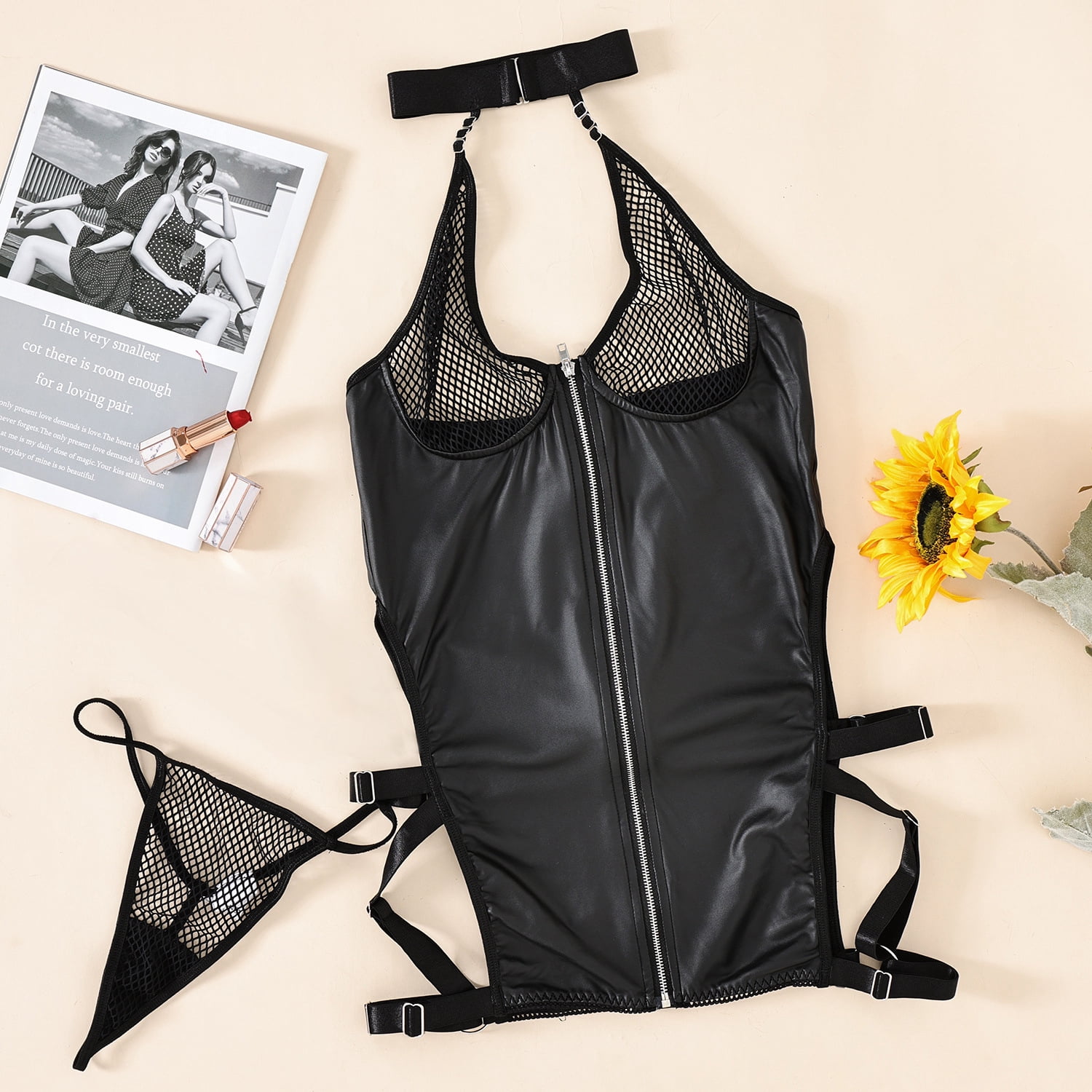 Sexy Lace Hollow Stitching Lingerie Set