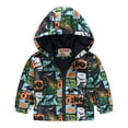 thumbnail image 1 of Generic Jacket Kids Toddler Boys Girls Casual Jackets Printing Cartoon Hooded Outerwear Zipper Solid Color Long Sleeve Windproof Coat Warm Winter Outwear Hoodies Clothes(12-18 Months,White), 1 of 4
