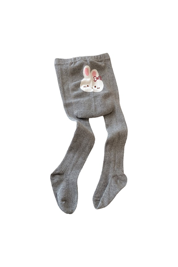 Junior Girls' Insulated Tights Toddler Girls Wrap Their Feet In Leggings And Wear Bunny Print Pantyhose For 0 To 8 Years Leggings For Girls