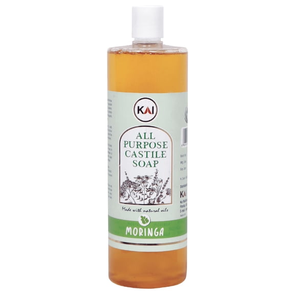 Generic Kai All Purpose Pure Castile Soap | Natural, Safe, and Multi-Surface Liquid Soap | More Concentrated and Effective Cleanser | Used for All Water Surfaces and Washing Pets | Moringa - 32 Fl Oz