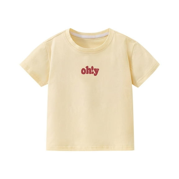 Generic Kid Boys Girls Cute Short Sleeve T-Shirts Casual Cotton Summer Tops Loose Crewneck Trendy Graphic Tees for 2-10 Years