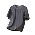 thumbnail image 1 of Generic Kid Boys Short Sleeve T-Shirts Summer Fashion Crewneck Quick Dry Tees Breathable Gym Workout Tops for 3-16 Years, 1 of 4