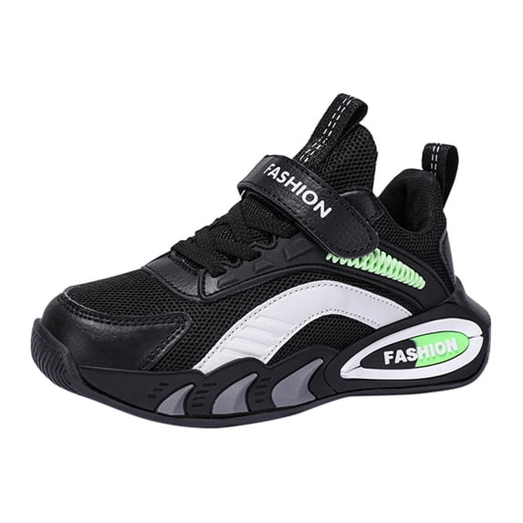 Generic Kid's Slip On Sneaker Boys Soft Soles Sports Fashion Running Shoes Mesh Breathable Wide Toe Casual Walking Shoes