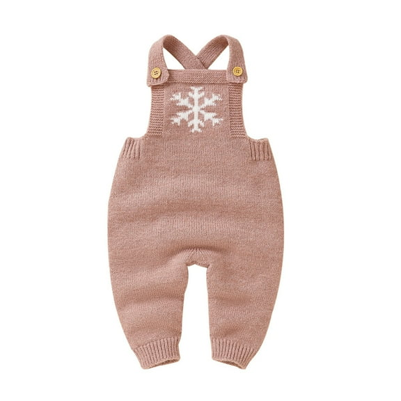 Generic Kid's Sweater Sets Baby Knit Romper Cotton Sleeveless Boy Girl Snow Sweater Clothes Baby Jumpsuit Outfits for Fashion Casual Breathable Clothing (9-12 Months,Pink)