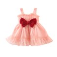 thumbnail image 1 of Generic Kids Baby Girls Tulle Dress Sleeveless Bowknot Party Prom Ball Gown Princess Autumn Winter Clothes for Catwalk Performance Holiday Party Wedding Christmas（6-12 Months Pink）, 1 of 3