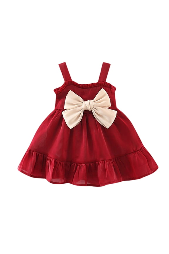 Kids Baby Girls Tulle Dress Sleeveless Bowknot Party Prom Ball Gown Princess Autumn Winter Clothes for Catwalk Performance Holiday Party Wedding Christmas（12-18 Months Blue）