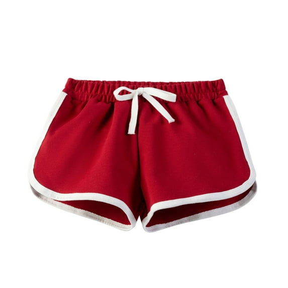 Generic Kids Boys Girls Cotton Athletic Shorts Running Shorty Pants Casual Soft Stretchy Sweat Short Pants for 7-16 Years