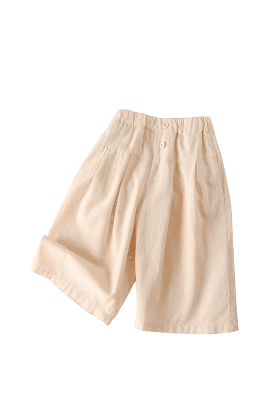 Kids Boys Girls Cotton Linen Palazzo Pants Toddler Baby Baggy Soft Gauze Trousers Wide Leg Pleated Long Pants Muslin Bottoms