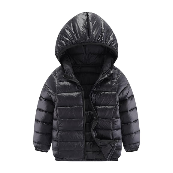 Generic Kids Boys Girls Lightweight Puffer Jackets Waterproof Quilted Jacket Hooded Fashion Winter Jacket Coats for 3-16 Years