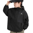 thumbnail image 1 of Generic Kids Boys Girls Long Sleeve Zipper Waterproof Rain Jacket Lightweight Windbreaker Hooded Hiking Coat for 7-15 Years, 1 of 5
