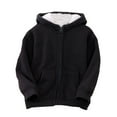 thumbnail image 1 of Generic Kids Christmas Clothes Toddler Little/big Kids Boys Girls Winter Warm Thickened Classic Hoodie Jacket Zipper Solid Color for Kids Clothes(15-16 Years,Dark Gray), 1 of 5