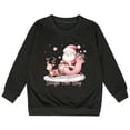 thumbnail image 1 of Generic Kids Fall Clothes Girls' Middle And Small Children's Fall And Winter Long Sleeve Christmas Santa Sleigh All Day Print Casual Loose Sweater(8-9 Years,Black), 1 of 4