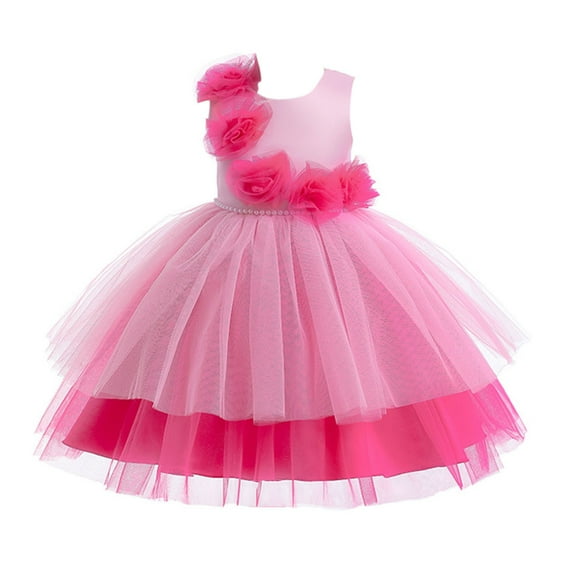 Generic Kids Girl Halloween Outfit Pumpkin Cat Short Sleeve Tulle Halloween Dress Autumn Winter Clothes for Holiday Party Halloween Christmas（6-7 Years Pink）