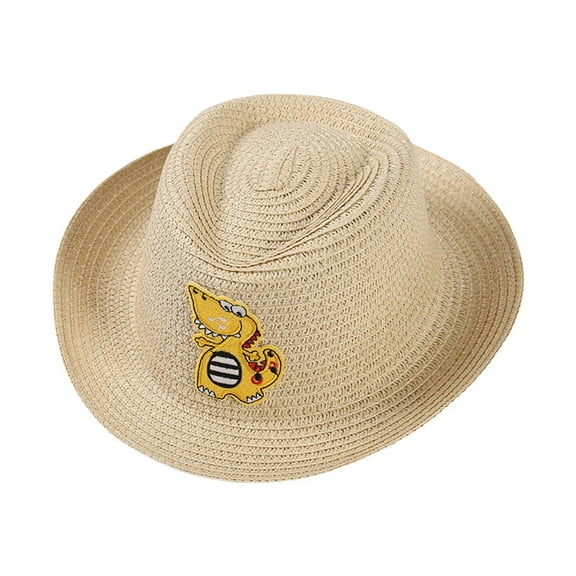 Generic Kids Girls Boys Hats Summer Autumn Outdoor Shade Cartoon Dinosaur Hat Fisherman Hat Kiddie Cap for 2-6 Years