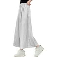 thumbnail image 1 of Generic Kids Girls Boys Thin Quick Dry Flared Wide Leg Casual Skirts Midi Loose Fit Skirt Trousers Pants for 7-16 Years, 1 of 3