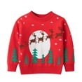 thumbnail image 1 of Generic Kids Girls Knitted Tops Toddler Boys Girls Christmas Cartoon Autumn Winter Warm Sweater Long Sleeve Xmas Tops Knitwear Cardigan Coat(Red,2-3 Years), 1 of 6