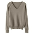 thumbnail image 1 of Generic Kids Girls Lightweight Knit Sweaters V Neck Long Sleeve Casual Basic Sweater Tops 2026 Fall Soft Cozy Stretch Fitted Outfits, 1 of 8