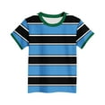 thumbnail image 1 of Generic Kids Girls Summer Striped T Shirts Round Neck Short Sleeve Casual Shirts Fashion Comfortable Tee Tops for 3-15 Years, 1 of 4