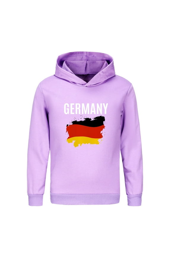 Jackets for Kids Casual Spring German English Printing Boys Girls with Long Sleeves Hoodies for Fashion Casual Cozy Travel Jacket(13-14 Years,Purple)