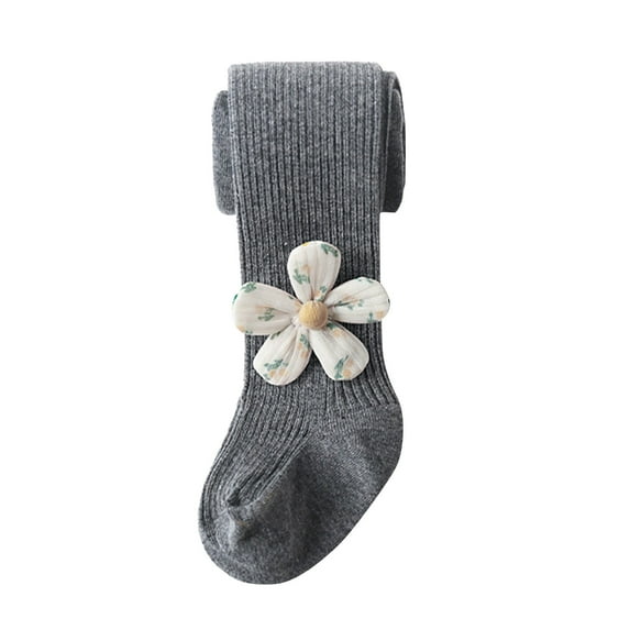 Generic Toddler Girls' Footed Tights Baby Girls' Seamless Footed Leggings Toddler Winter Autumn Girls Leggings Pants Warm Outwear For Babys Clothes Flower Pantyhose
