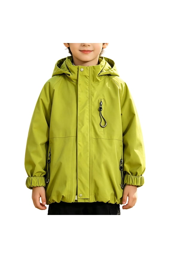 Kids Jacket Spring Lightweight Waterproof Hooded Coat Boys Girls Adjustable Outdoor Jacket Oversized Outerwear Tracksuits