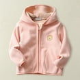 thumbnail image 1 of Generic Kids Jackets Lightweight Toddler Baby Outwear Long Sleeve Round Neck Solid Color Jacket Zipper Hooded Windproof Coats for Girls Boys Casual Comfortable Hoodies ﻿ (3-4 Years,Pink), 1 of 6
