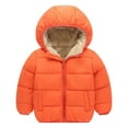 thumbnail image 1 of Generic Kids Light Coat Casual Autumn Winter Toddler Girl Boy Long Sleeved Hooded and Down Padded Jackets for Outdoors Fashion Lightweight Clothing(4-5 Years,Orange), 1 of 7
