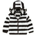 thumbnail image 1 of Generic Kids Lightweight Long Sleeve Hoodie Children'S Striped Long Sleeve Top Toddler Boys Girls Winter Long Sleeve Fashion Stripe Thick Warm Hooded Tops Soft Coat Jacket Kids Winter Coat, 1 of 4
