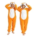 thumbnail image 1 of Generic Kids Plush Fox Hooded Jumpsuit, Cute Animal Zipper Bodysuit, Fall Daily Playwear for Boys Girls, 1 of 4