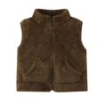 thumbnail image 1 of Generic Kids Plush Vests Outerwear,Sleeveless,Stand Collar,Lightweight,Fall Winter,Fashion,Casual,Soft,Running,Waistcoat,With Pockets, 1 of 4