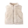 thumbnail image 1 of Generic Kids Plush Vests Outerwear,Sleeveless,Stand Collar,Lightweight,Fall Winter,Fashion,Casual,Soft,Running,Waistcoat,With Pockets, 1 of 7