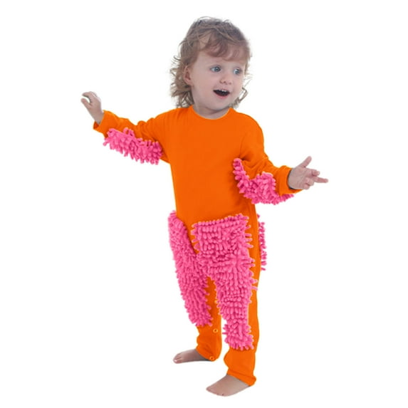 Generic Kids Pull On Romper Baby Girls Boys Crawling Babys Solid Mop Onesie Romper Jumpsuit for Fashion Casual Soft Comfortable Clothes (18-24 Months,Hot Pink)