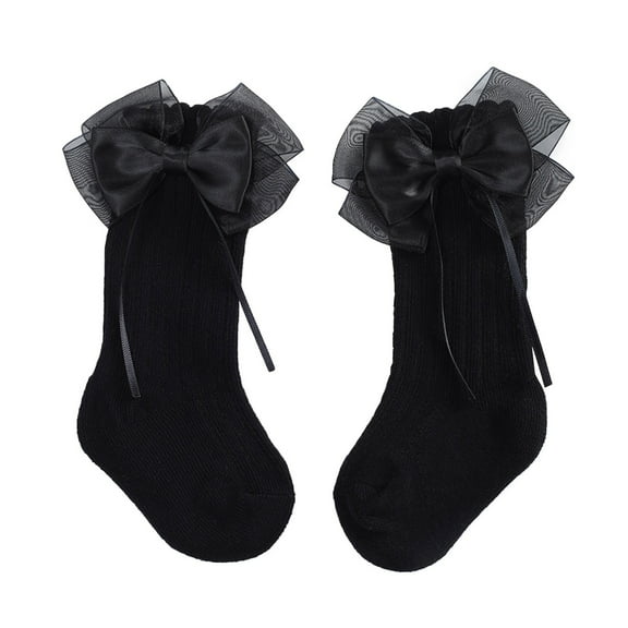 Generic Kids Sock Baby Bow Socks Toddlers Boys Girls Children Kid Socks Shoes Socks Princess Socks Floor Socks for Babys Boy Girl Fashion Casual (12-36 Months,Black)