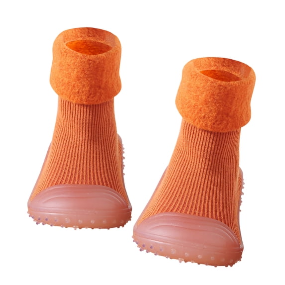 Generic Kids Sport Shoes Toddler Baby Boys Girls Solid Warm Knit Soft Sole Rubber Socks Slipper Stocking Shoes 04 Years