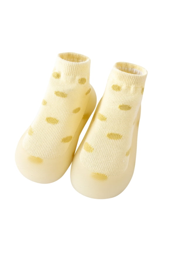 Kids Sport Shoes Toddler Baby Boys Girls Solid Warm Knit Soft Sole Rubber Socks Slipper Stocking Shoes 04 Years