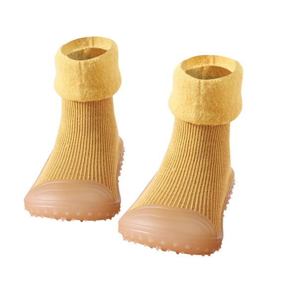 Generic Kids Sport Shoes Toddler Baby Boys Girls Solid Warm Knit Soft Sole Rubber Socks Slipper Stocking Shoes 04 Years