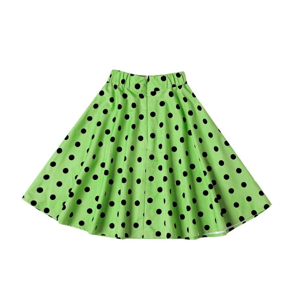 Generic Kids Toddler Baby Girls Spring Summer Polka Dot Cotton Skirts Clothes Autumn Winter Clothes for Holiday Party Christmas（5-6 Years Clear）