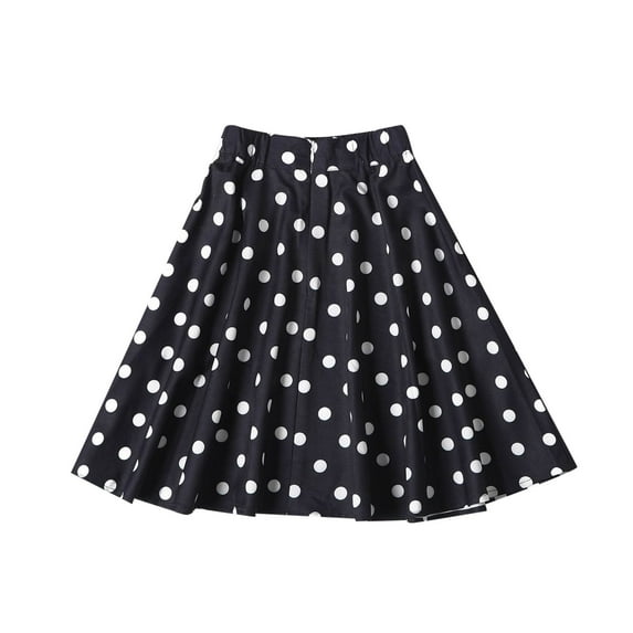 Generic Kids Toddler Baby Girls Spring Summer Polka Dot Cotton Skirts Clothes Autumn Winter Clothes for Holiday Party Christmas(7-8 Years Black)
