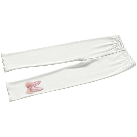 Generic Kids Toddler Chlidren Girls Autumn Winter Ribbed Long Pants Leggings Warm Clothing Comfortable and Soft（2-3 Years White）