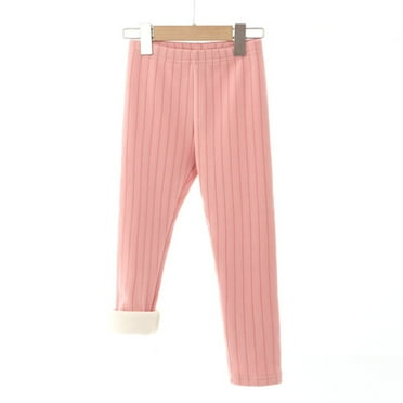 Generic Kids Toddler Girls Boys Solid Ribbed Spring Winter Long Pants Warm Thick Trousers Clothes Warm Thick Trousers Clothes Yoga Pants（3-4 Years Red）