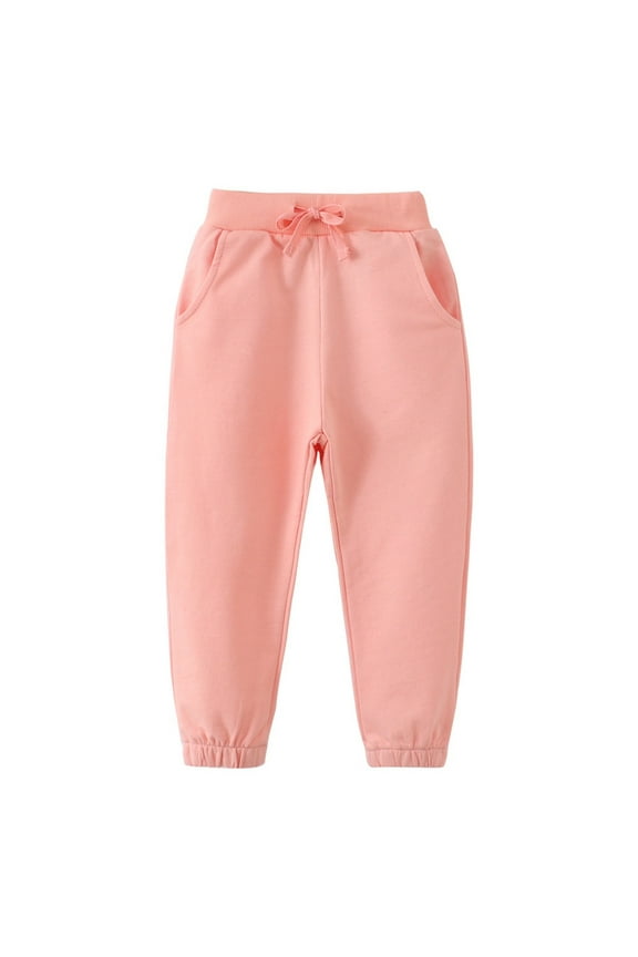 Kids Unisex Plain Sweatpants Cotton Drawstring Casual Pull on Jogger Pants for Boys Or Girls Cotton Active Jogger Pants,Kids Sweatpants Casual Lounging Bottoms