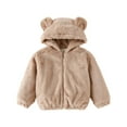 thumbnail image 1 of Generic Kids' Windproof Hooded Quilted Jacket For Cold Weather Bear Ears Shape Warm Hoodies Clothes Toddler Zip Up Light Jacket Sweatshirt Outwear For Baby Boys Lightweight Hooded Jacket, 1 of 4